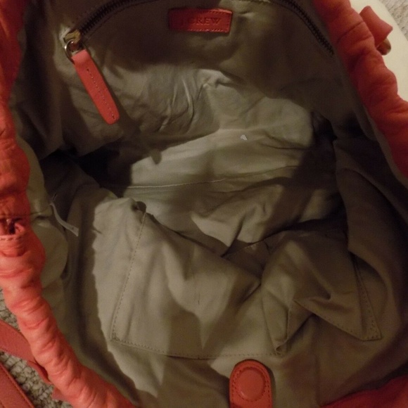 J. CREW Salmon Leather Purse with Dust Bag - Picture 6 of 7